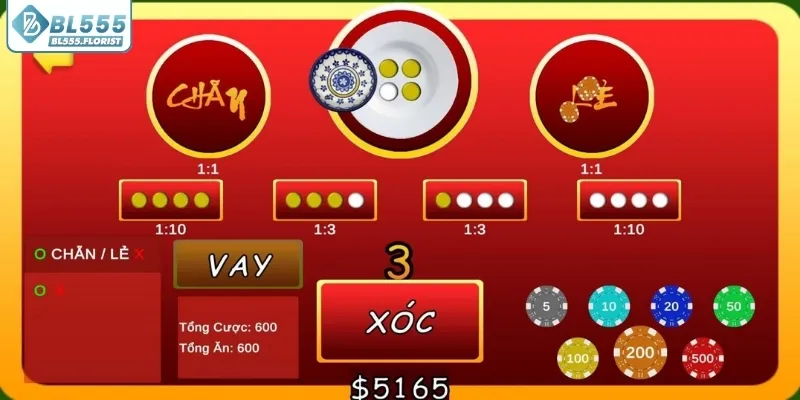 Cách chơi cơ bản của game xóc đĩa BL555 